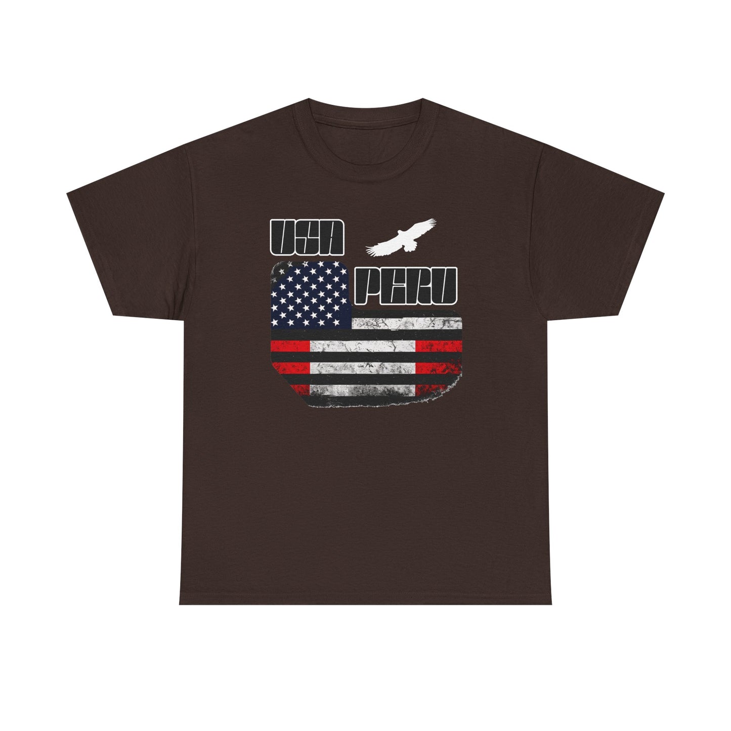 Best USA Peru Flag T-Shirt - Peruvian American Tee