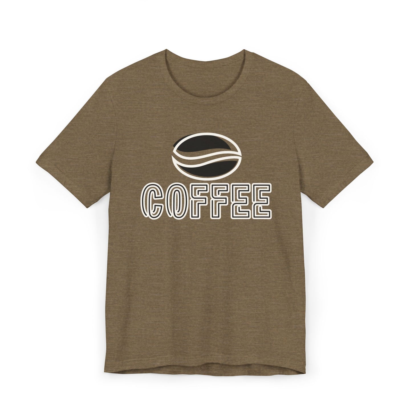 Black Coffee Logo T-Shirt – Minimalist Coffee Bean Graphic Tee for Coffee Lovers (USA Only)