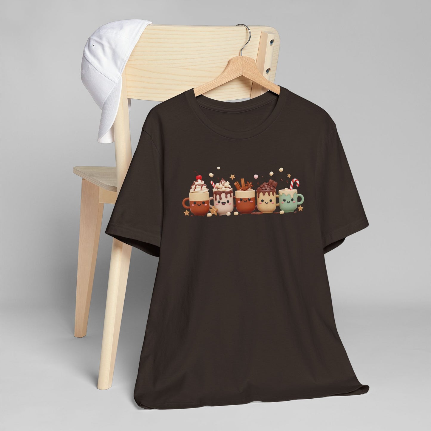 🍫☕ Cute Holiday Cocoa Mugs T-Shirt USA | Festive Coffee Tee