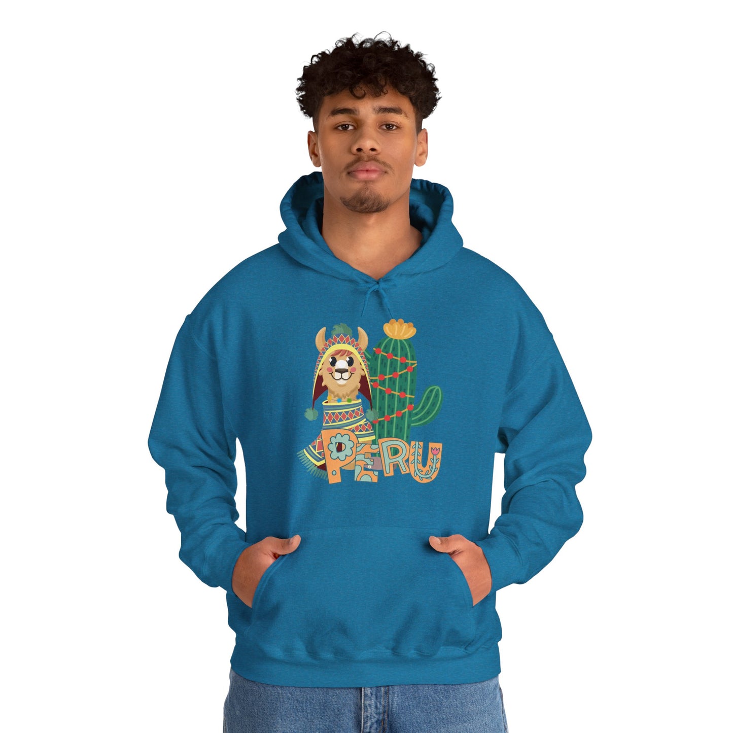 Best Peru Llama Cactus Hoodie - Peruvian Pullover