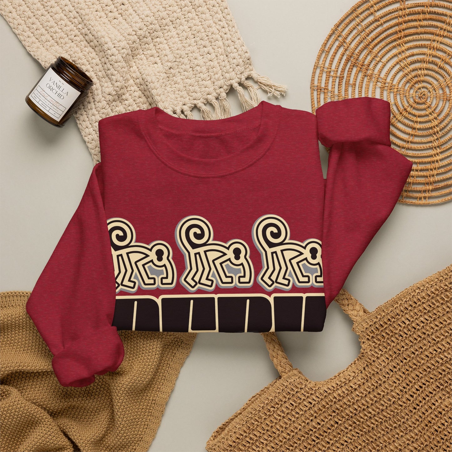 Best Peru Nazca Monkey Sweatshirt - Peruvian Crewneck