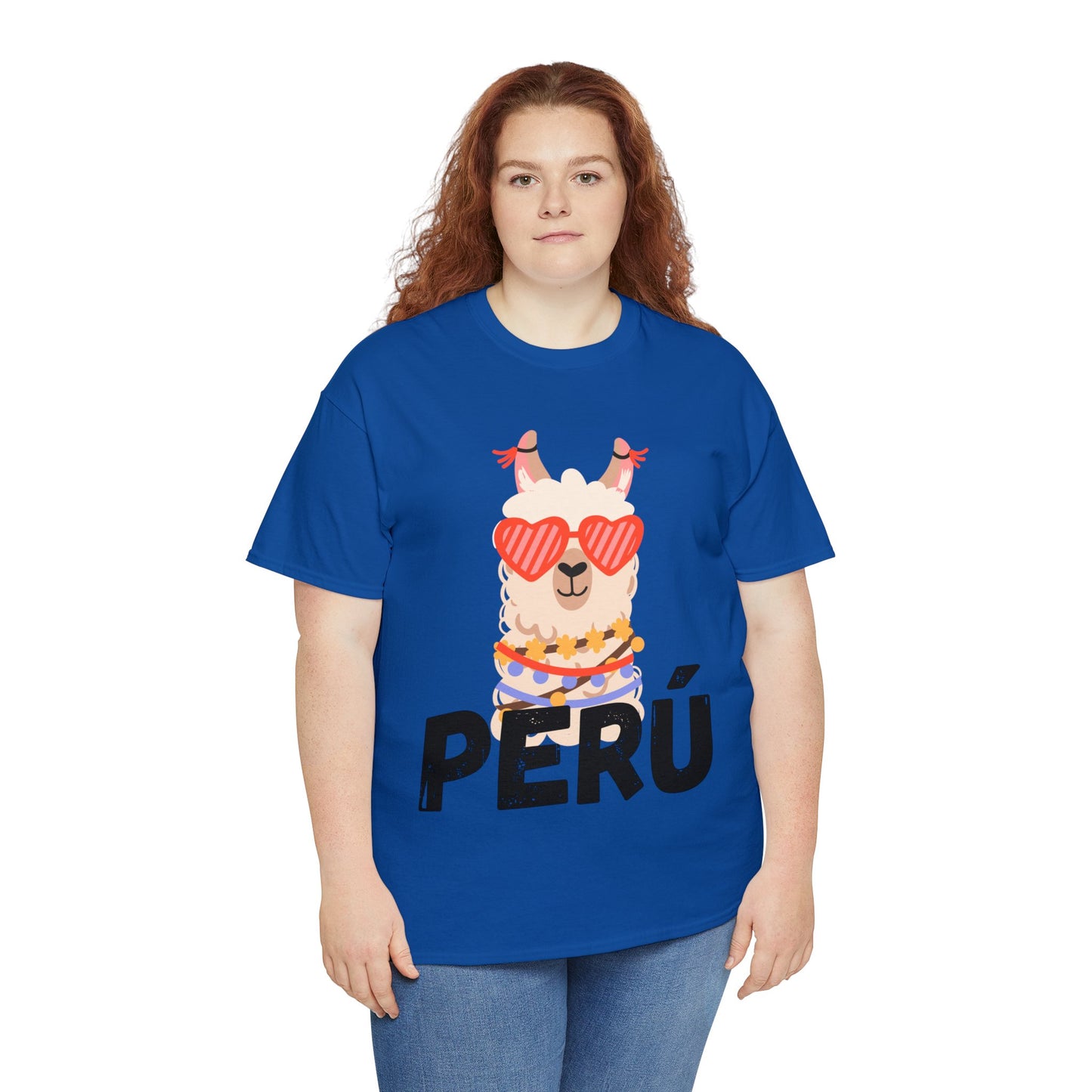 Peruvian Unisex T-Shirt "Llama Elegance"