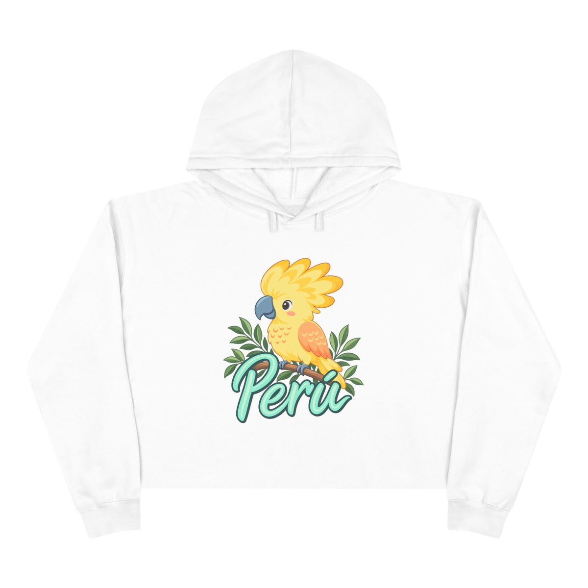Best Yellow Parrot Peru Crop Hoodie - Cute Bird Gift