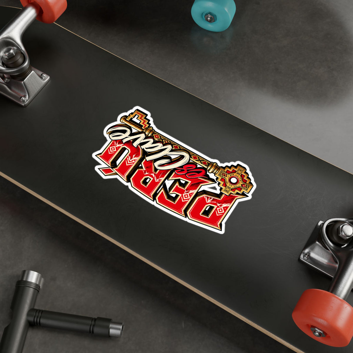 Best Perú es Clave Sticker - Gold Key Andean Vinyl Decal