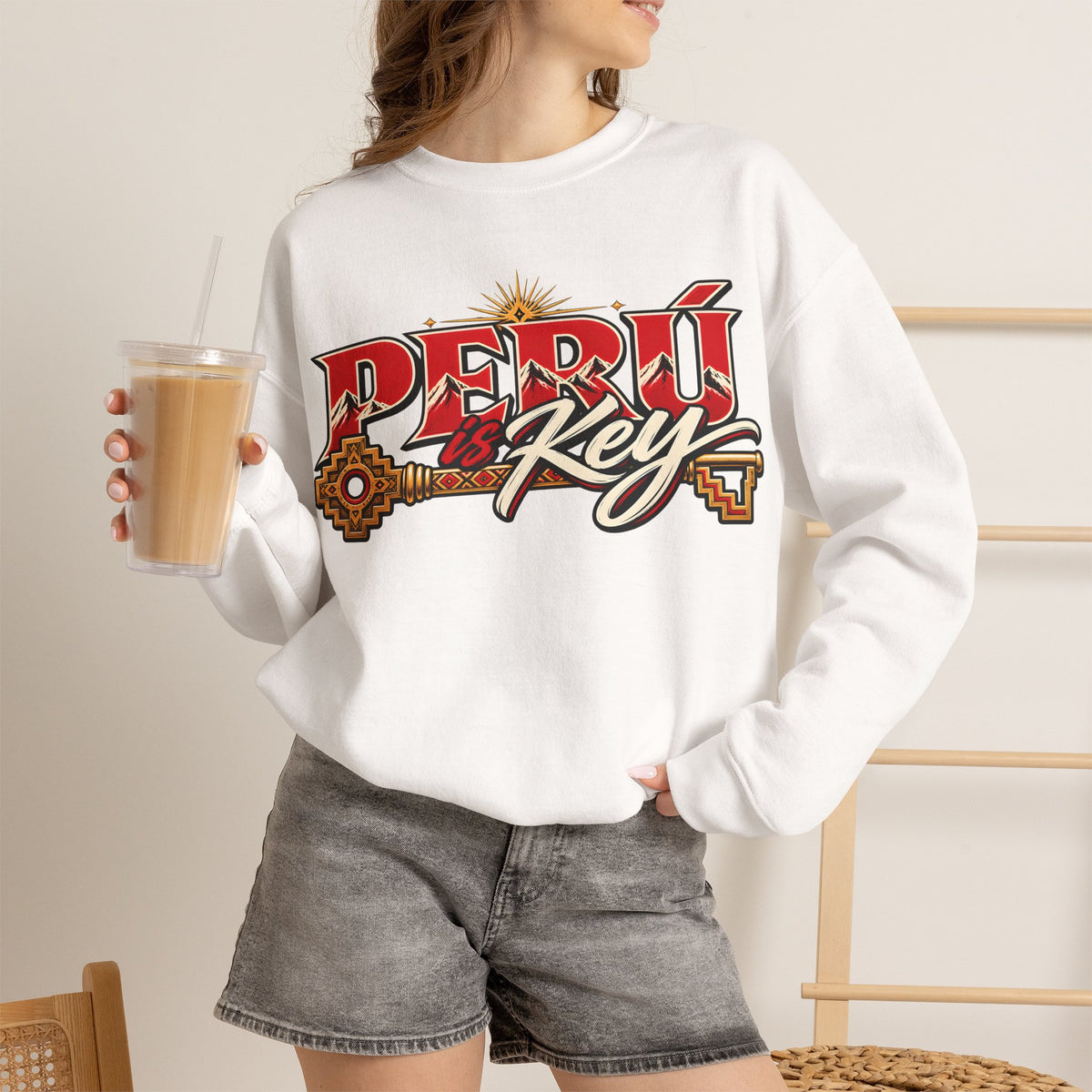 Best Peru is Key Sweatshirt - Golden Sun Andes Crewneck