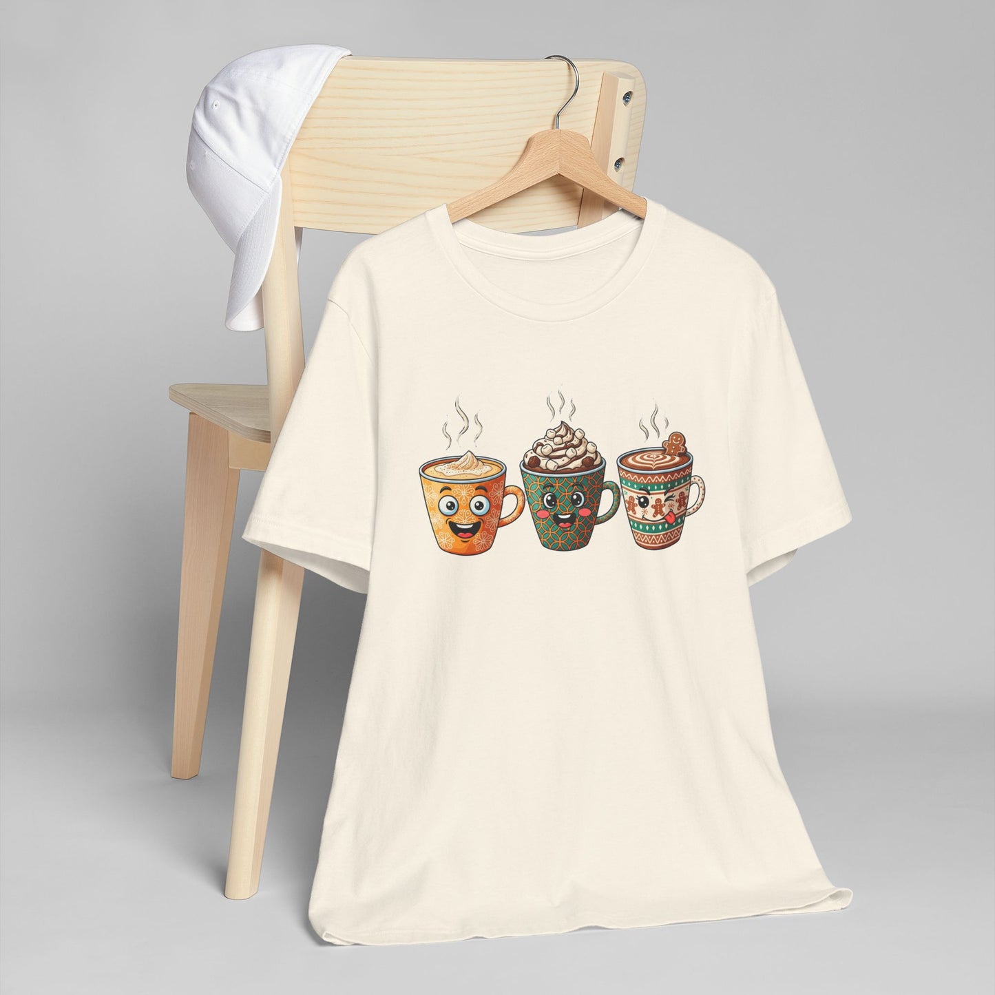 ☕🎄 Holiday Coffee Mugs Unisex T-Shirt USA | Festive Coffee Tee