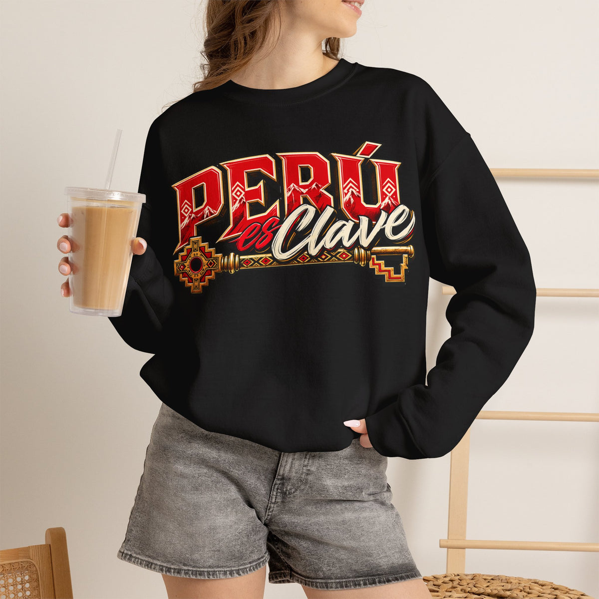 Best Perú es Clave Sweatshirt - Gold Key & Andes Crewneck