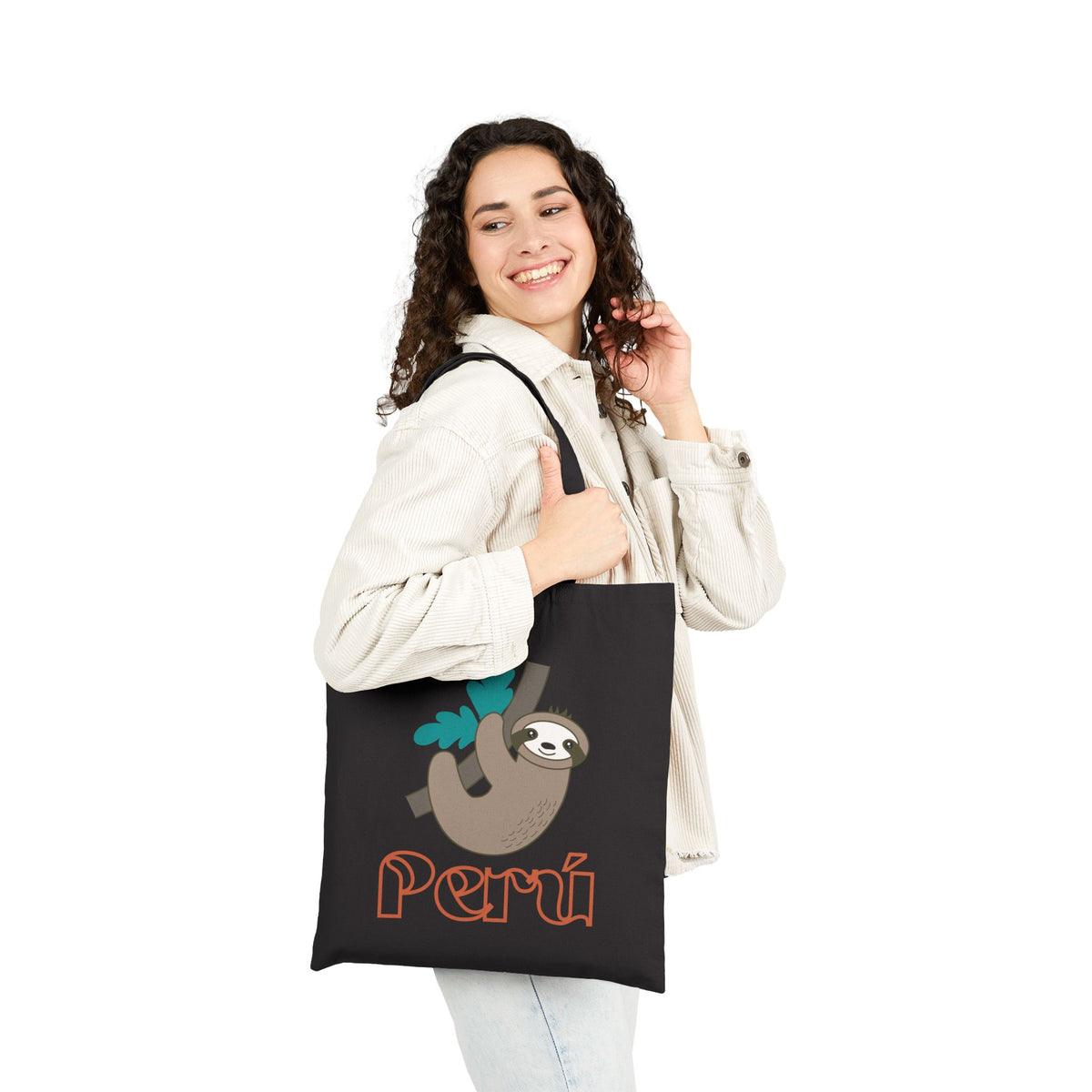 Best Peruvian Canvas Tote Bag "Perezoso Perú"