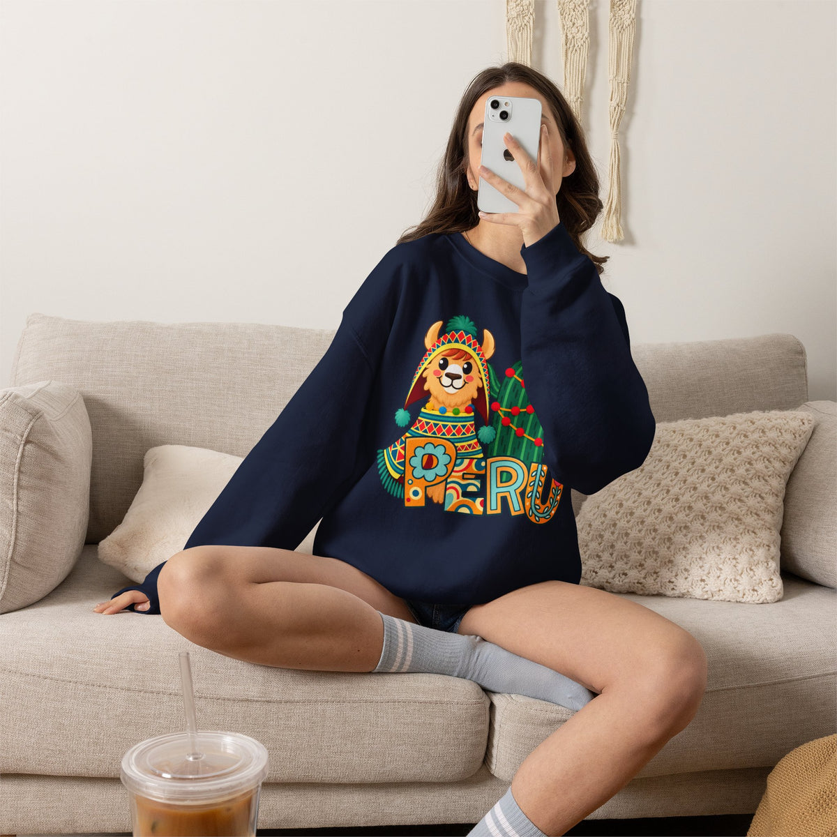 Best Peru Llama Sweatshirt - Cozy Peruvian Crewneck Gift