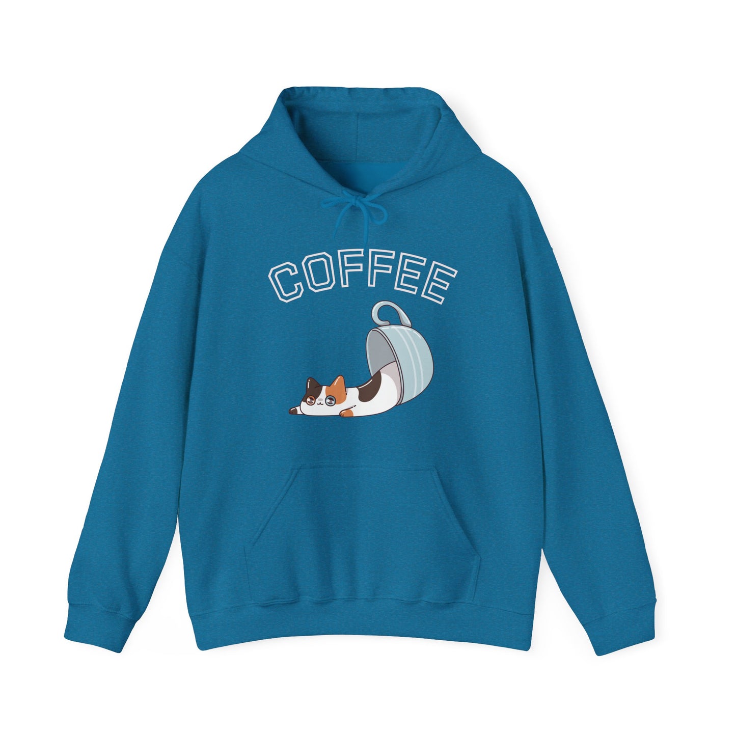 Coffee Cat Hoodie (Unisex) – Cute Cat in Coffee Mug Graphic, Hoodie for Coffee Lovers (USA Only)