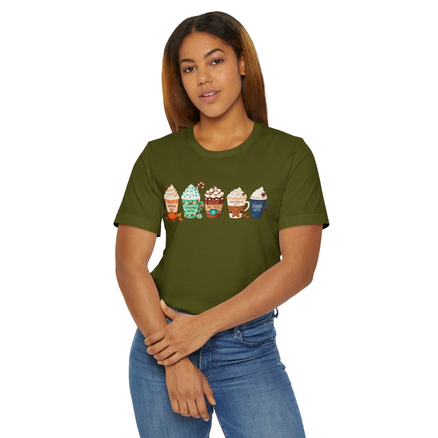 🎃☕ Seasonal Coffee Drinks T-Shirt USA | Holiday Coffee Tee