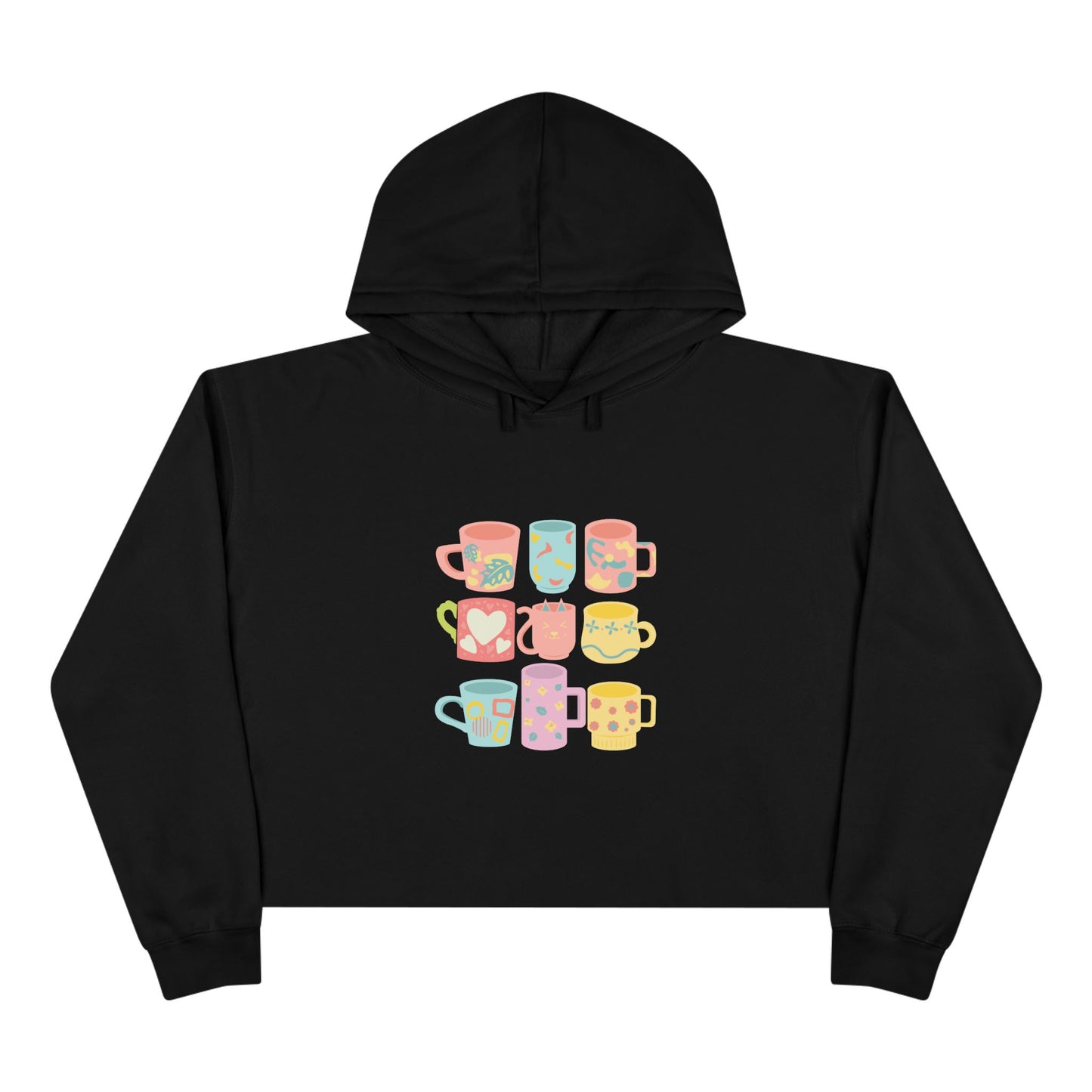 Best Coffee Cropped Hoodie "Coffee Mugs For Coffee Addicts"