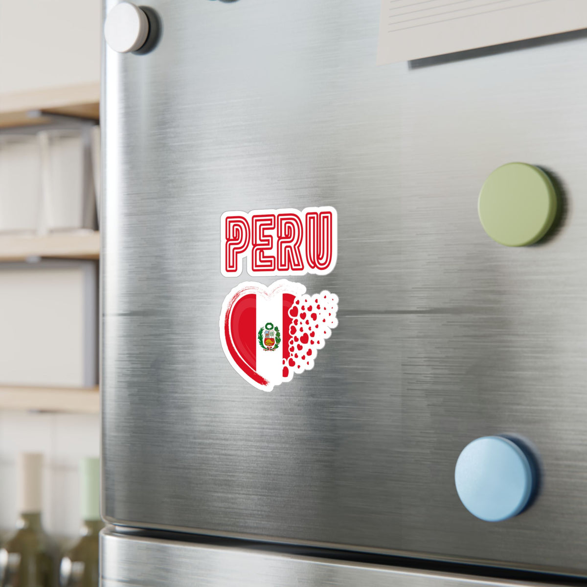 Best Peru Heart Flag Sticker - Vinyl Decal