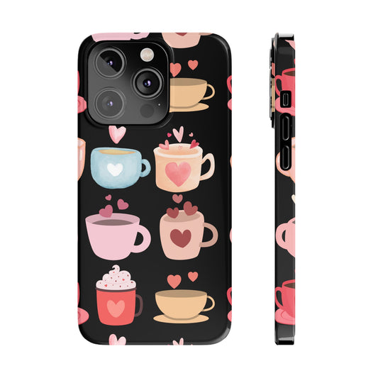 Best Slim Coffee Phone Cases "Coffee Mugs Heart "