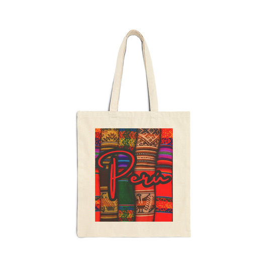 Peruvian Cotton Canvas Tote Bag "Peru Manta"