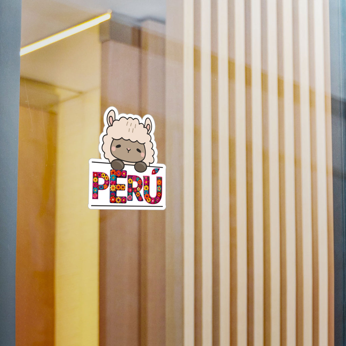 Best Peru Floral Llama Sticker - Vinyl Decal
