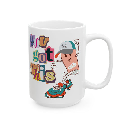 Best White Coffee Mug Cheer in a Cup: 'You Got This' Skating Cup Charm