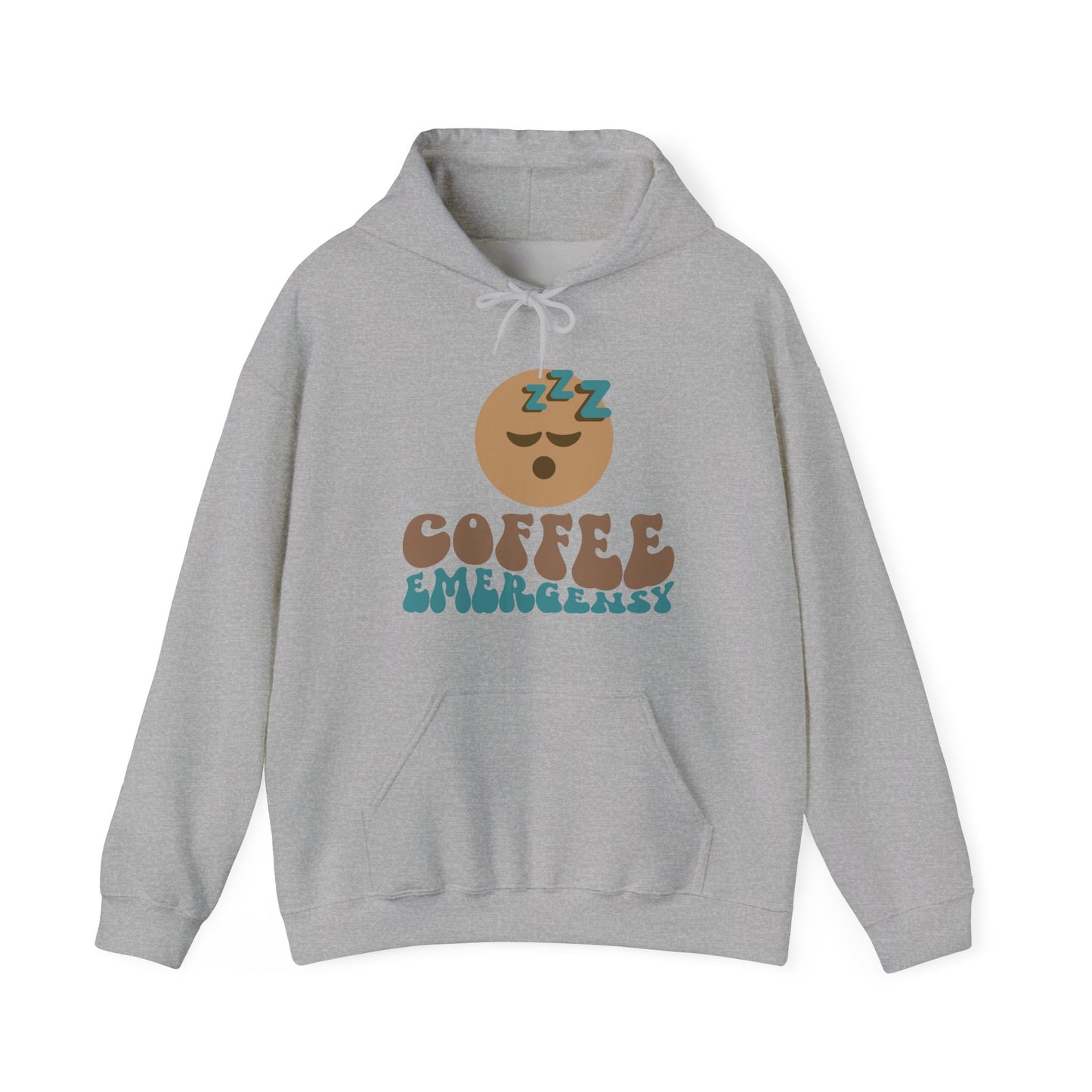 Coffee Emergency Hoodie (Unisex) – Funny Sleepy Face Coffee Lover Hoodie (USA Only)