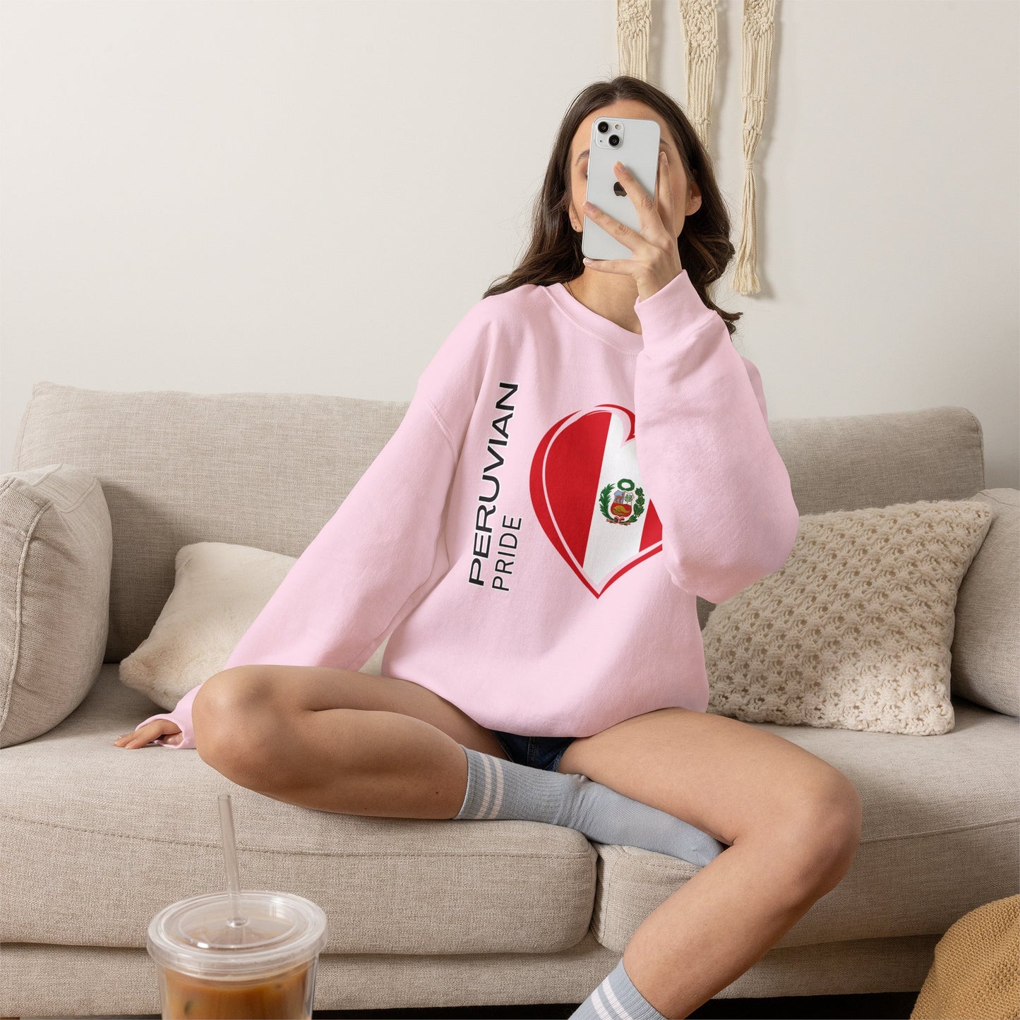 Best Peruvian Unisex Sweatshirt "Peruvian Pride Heart"