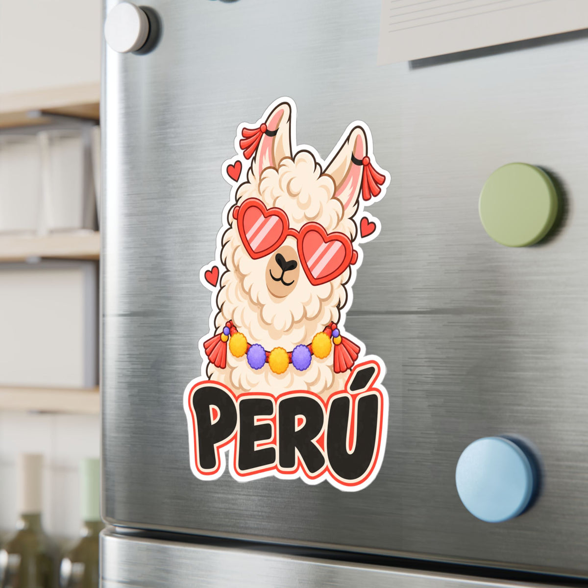 Best Cool Llama Peru Sticker - Heart Sunglasses Llama Decal