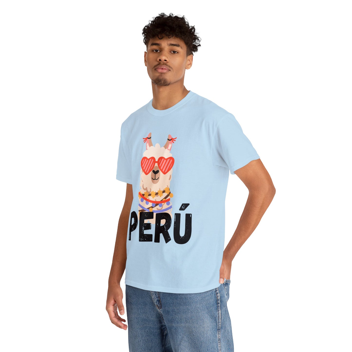 Peruvian Unisex T-Shirt "Llama Elegance"