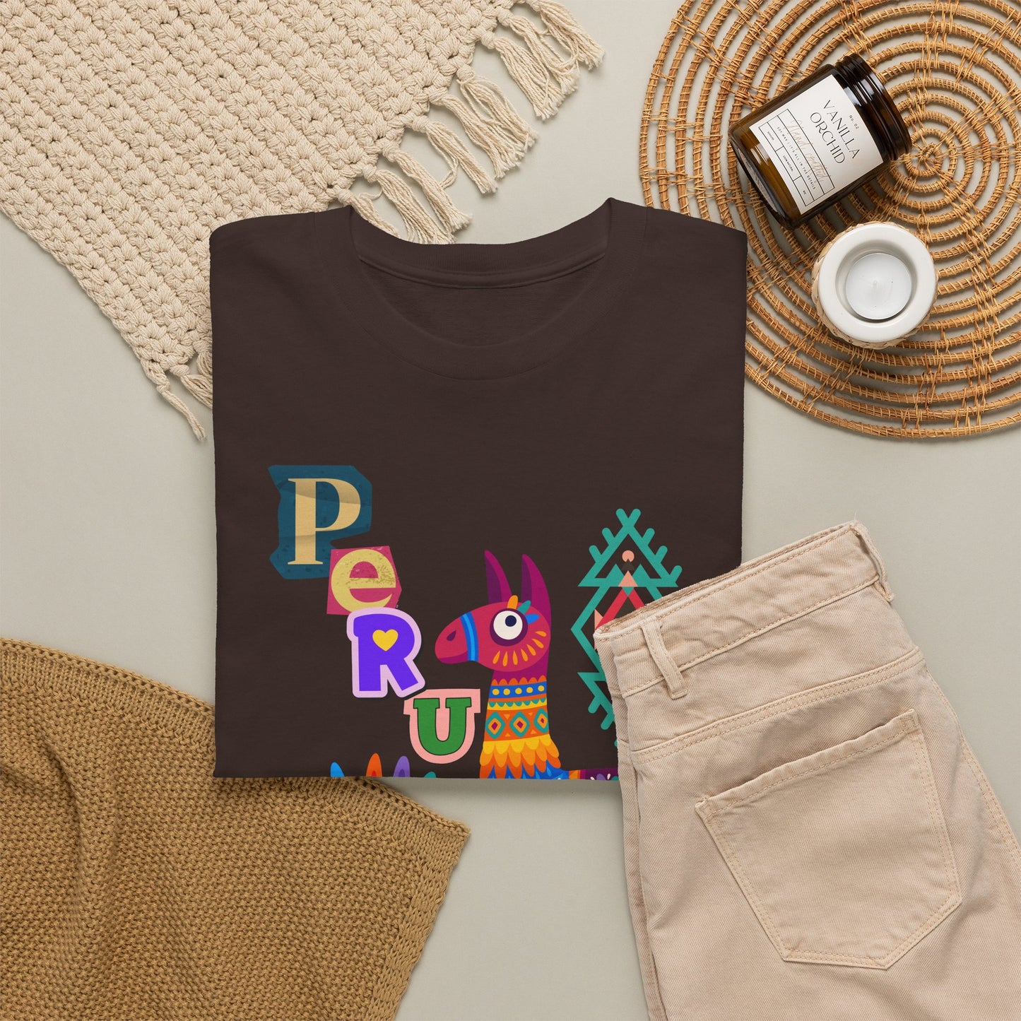 Best Peruvian Llama T-Shirt USA Colorful Peru Pride Unisex Tee