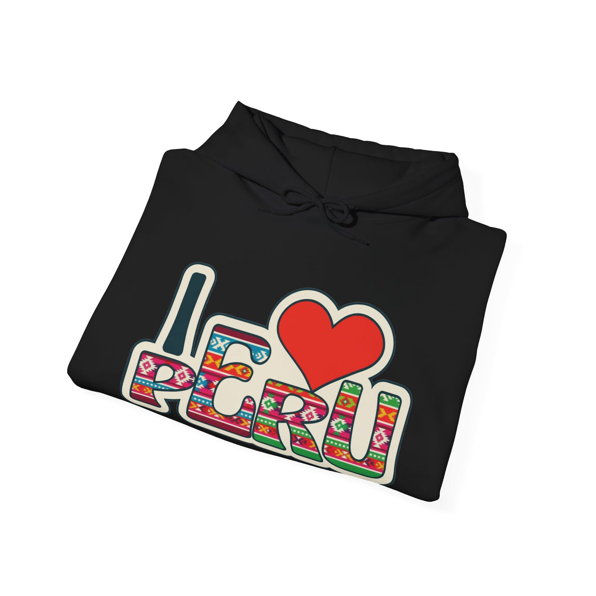 Best I Love Peru Hoodie - Colorful Andean Textile Gift