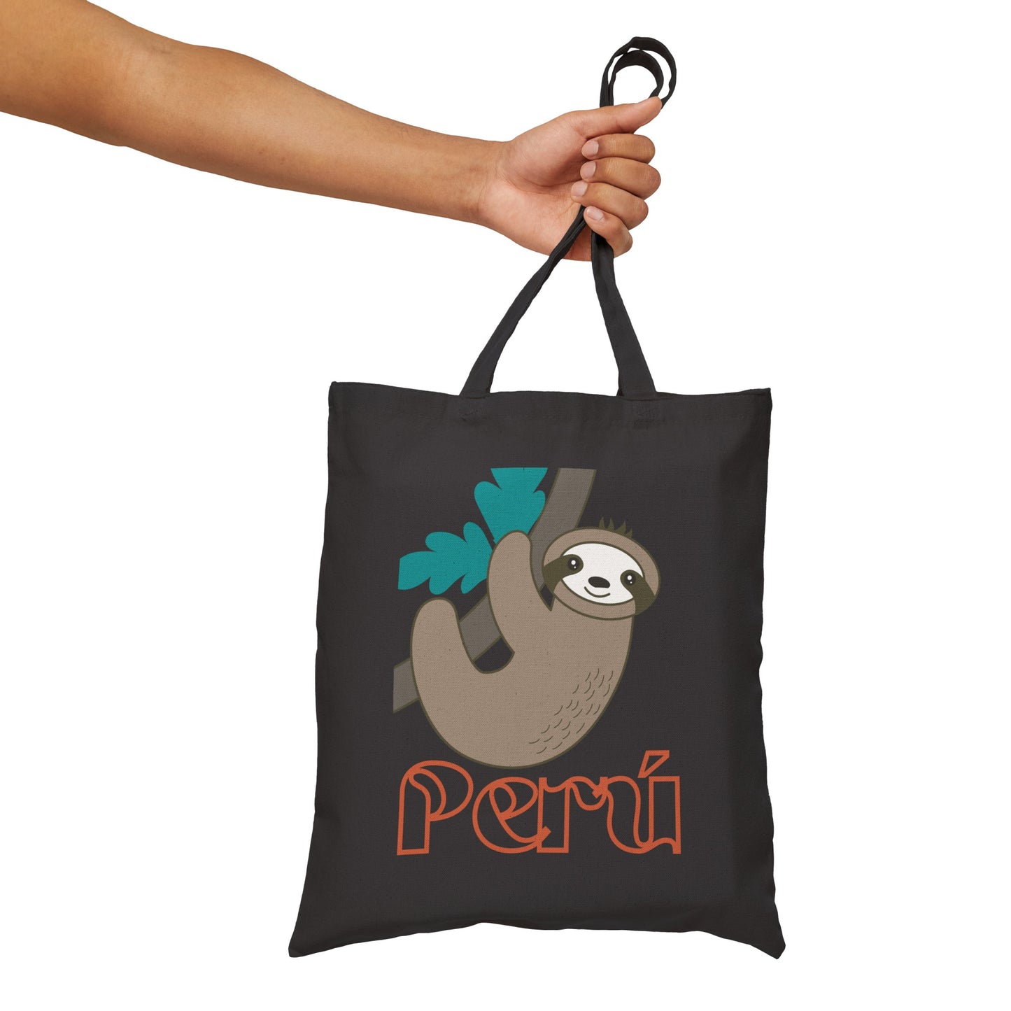 Peruvian Cotton Canvas Tote Bag "Perezozo Peru"