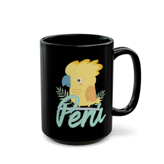 Best Peruvian Black Coffee Mug "Gallito de las Rocas"