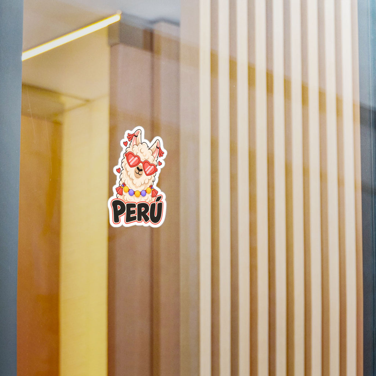 Best Cool Llama Peru Sticker - Heart Sunglasses Llama Decal