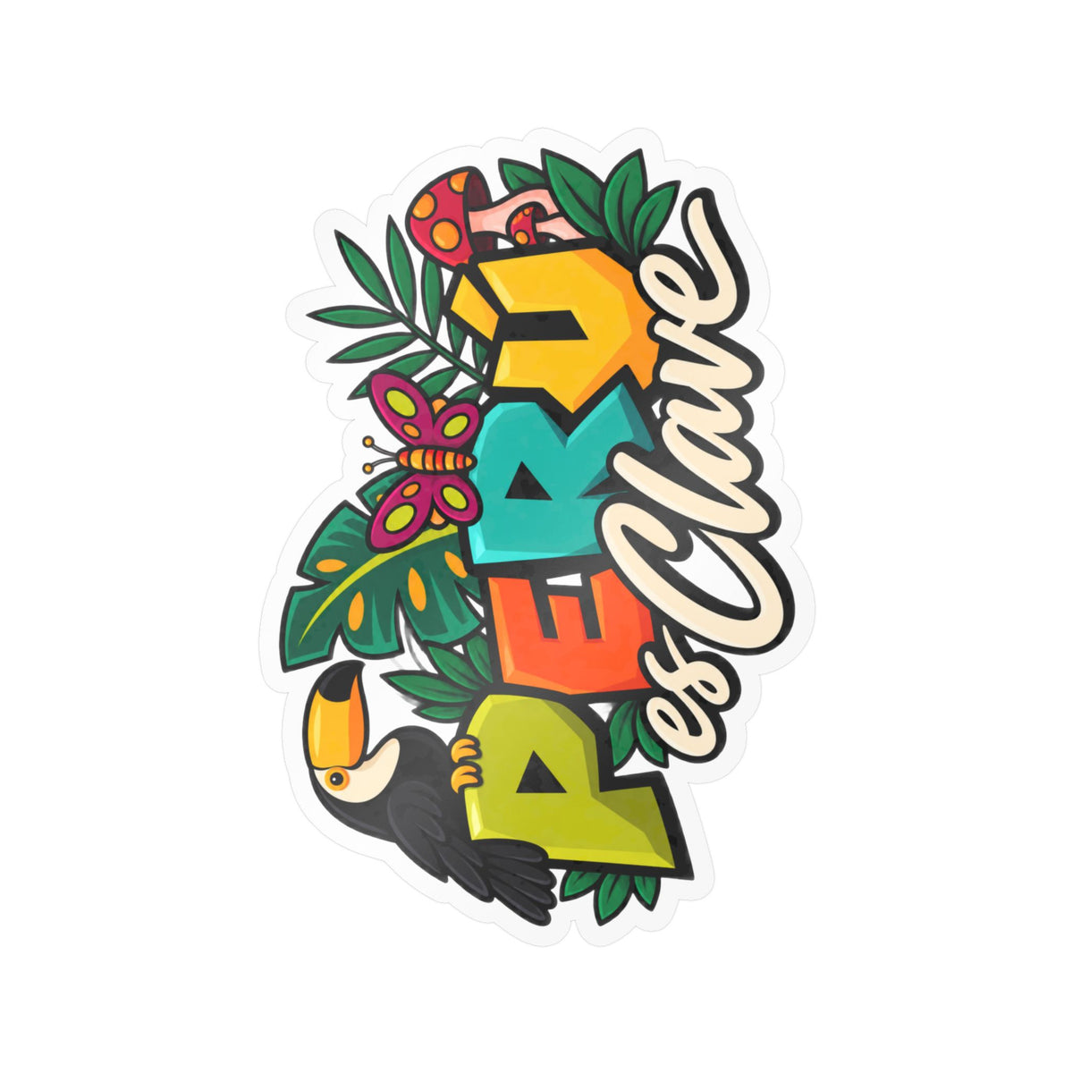 Best Perú es Clave Sticker - Amazon Toucan Jungle Decal