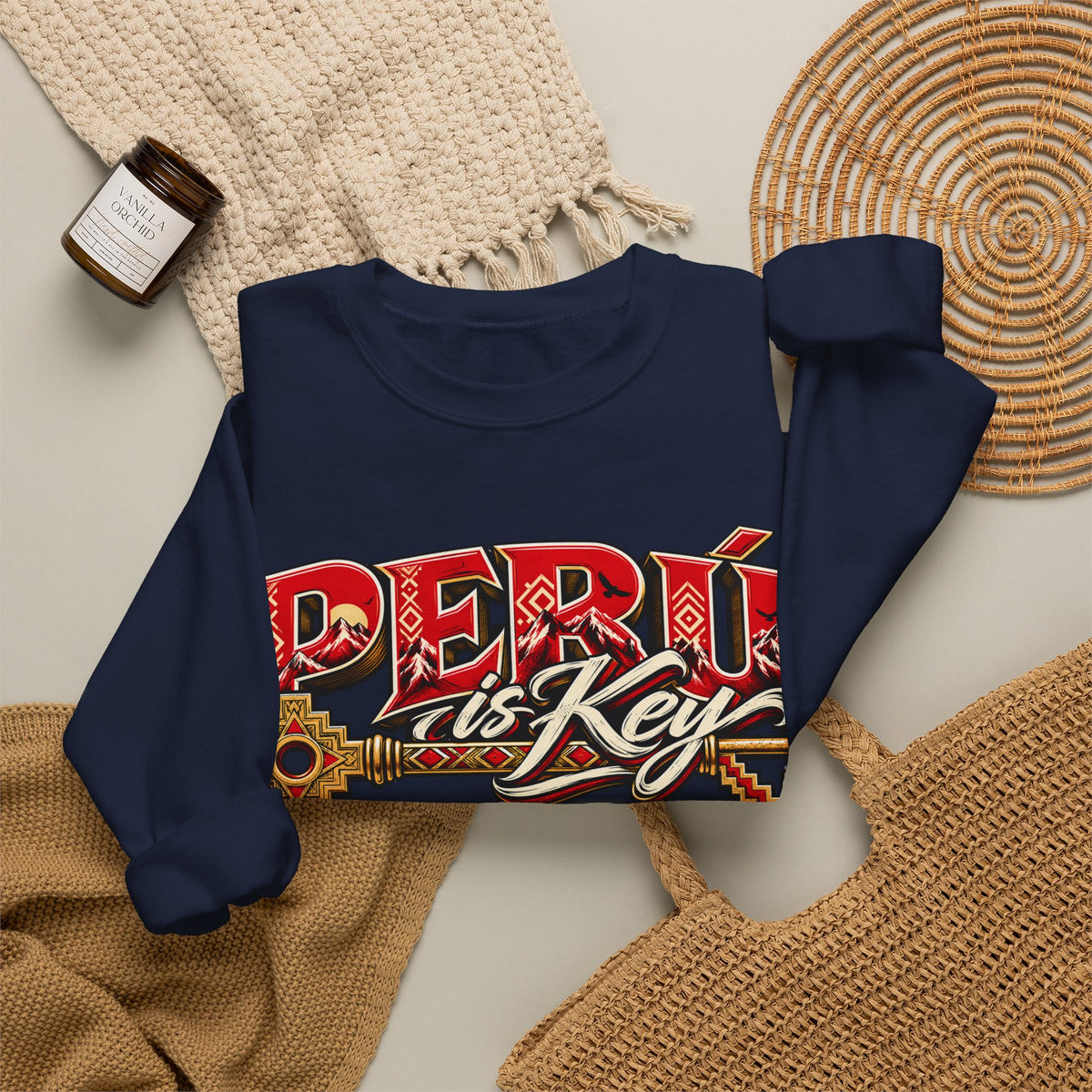 Best Peru is Key Sweatshirt - Andes Sun & Condor Crewneck
