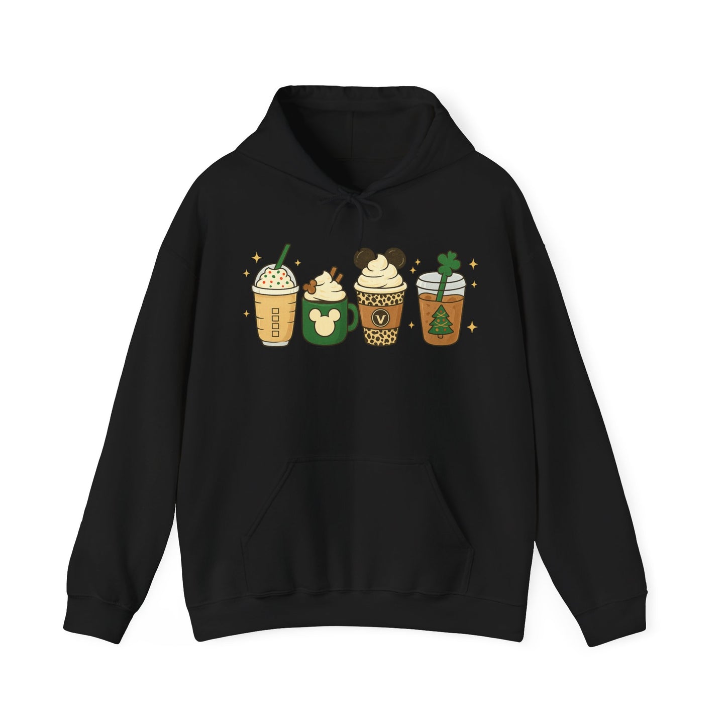 Seasonal Coffee Cups Hoodie USA ☕✨ – Unisex Coffee Hoodie for Every Occasion