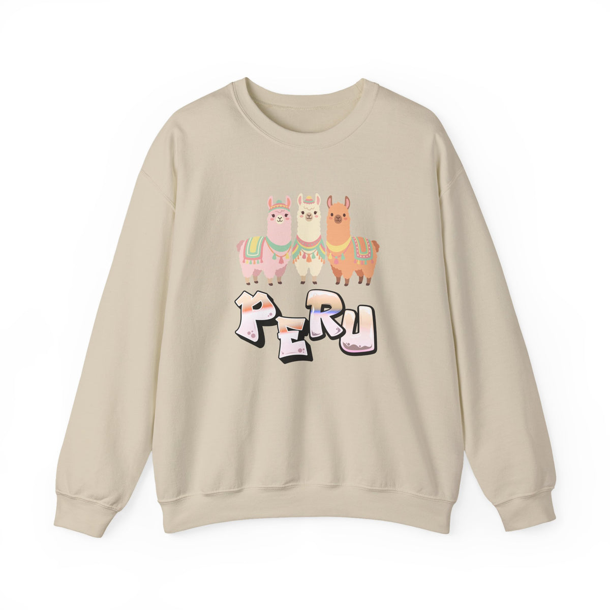 Best Pastel Llama Peru Sweatshirt - Cute Llamas Crewneck