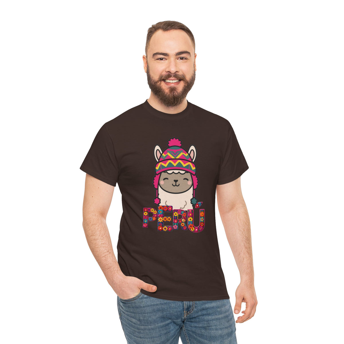 Best Peru Chullo Llama T-Shirt USA Unisex Andean Pride Tee