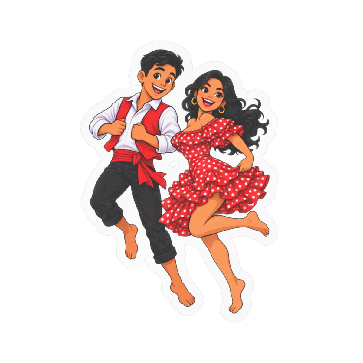 Best Peruvian Dance Couple Sticker - Afro-Peruvian Decal