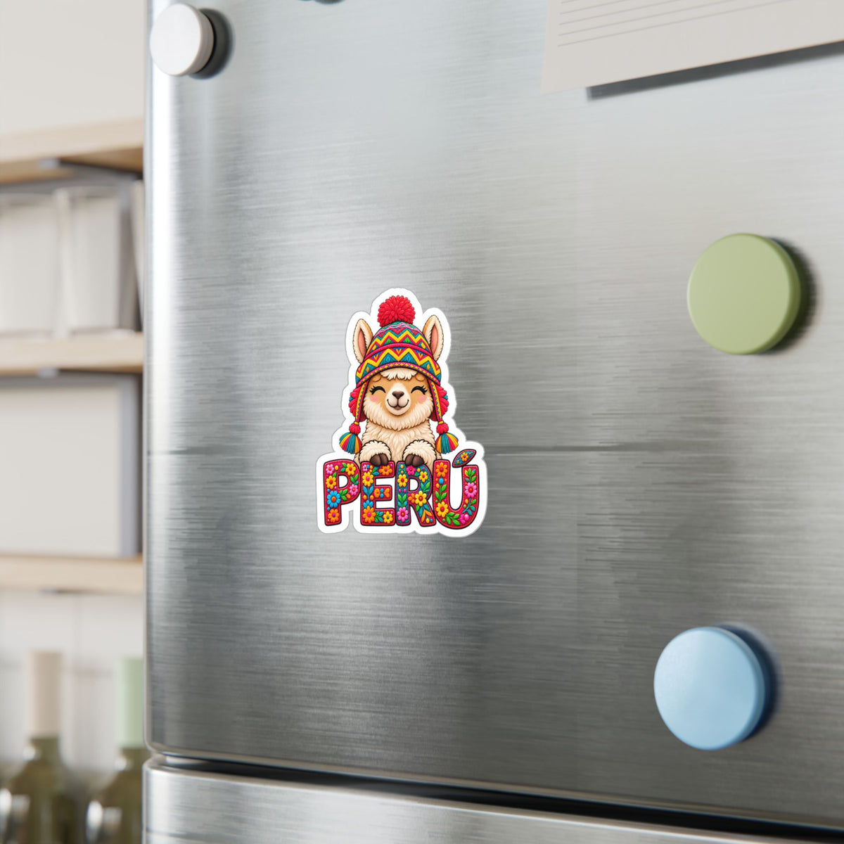 Best Chullo Llama Peru Sticker - Cute Floral Andean Decal