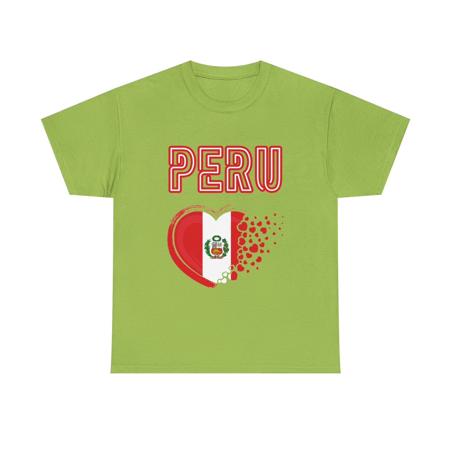Best Peru Heart Flag T-Shirt - Peruvian Pride Tee