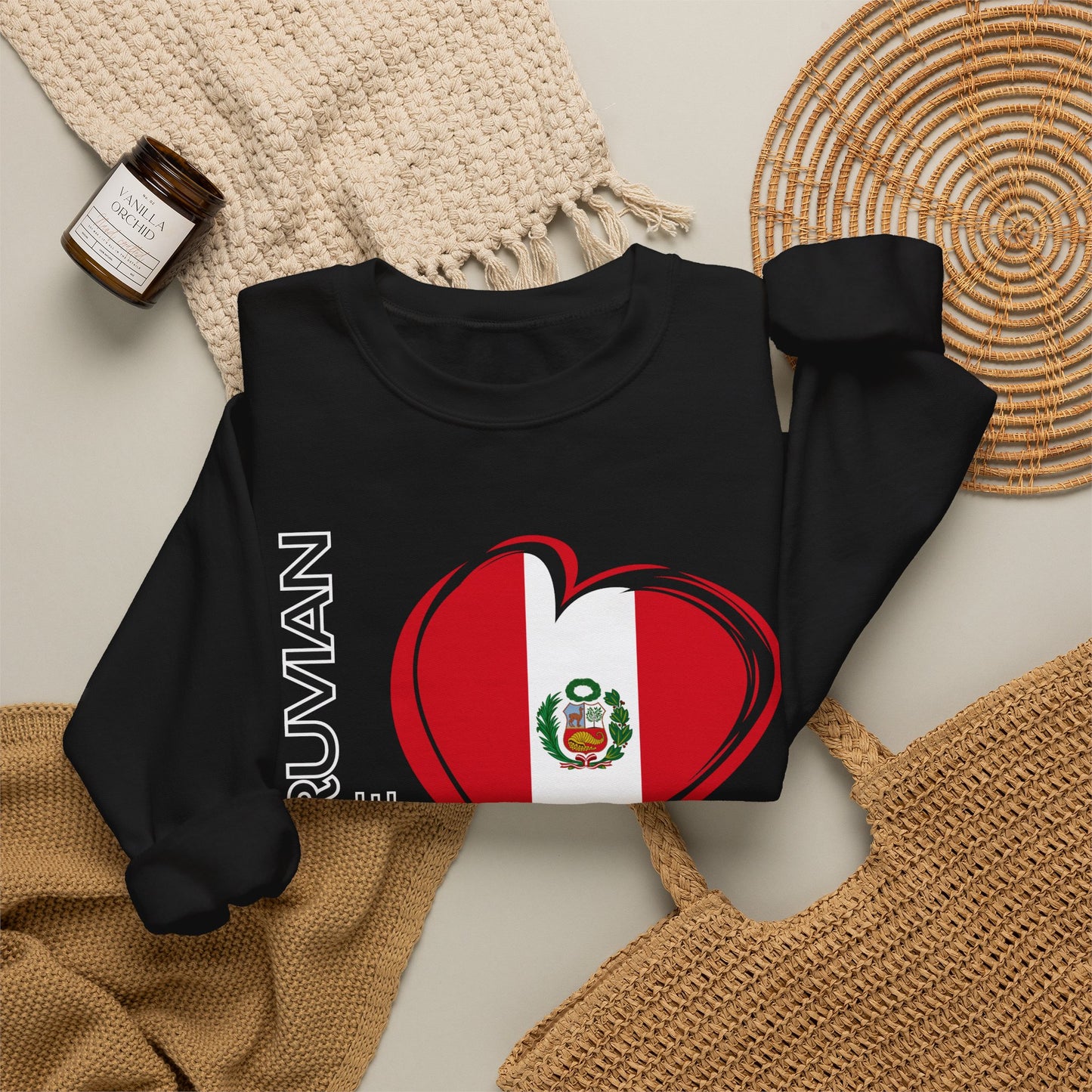 Best Peruvian Unisex Sweatshirt "Peruvian Pride Heart"