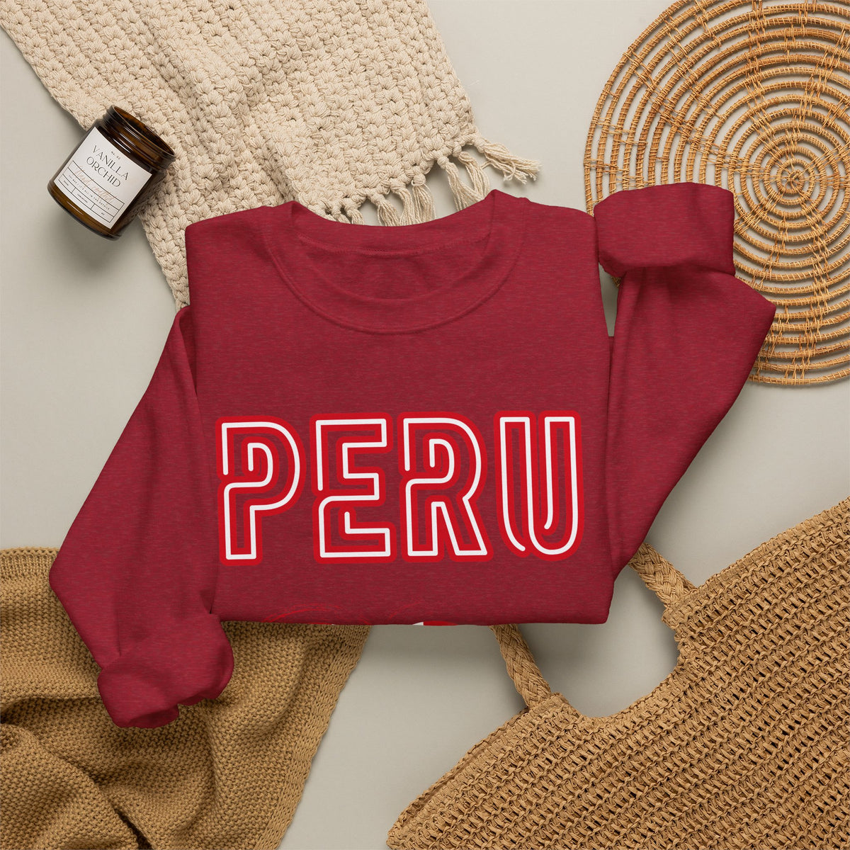 Best Peru Heart Flag Sweatshirt - Crewneck