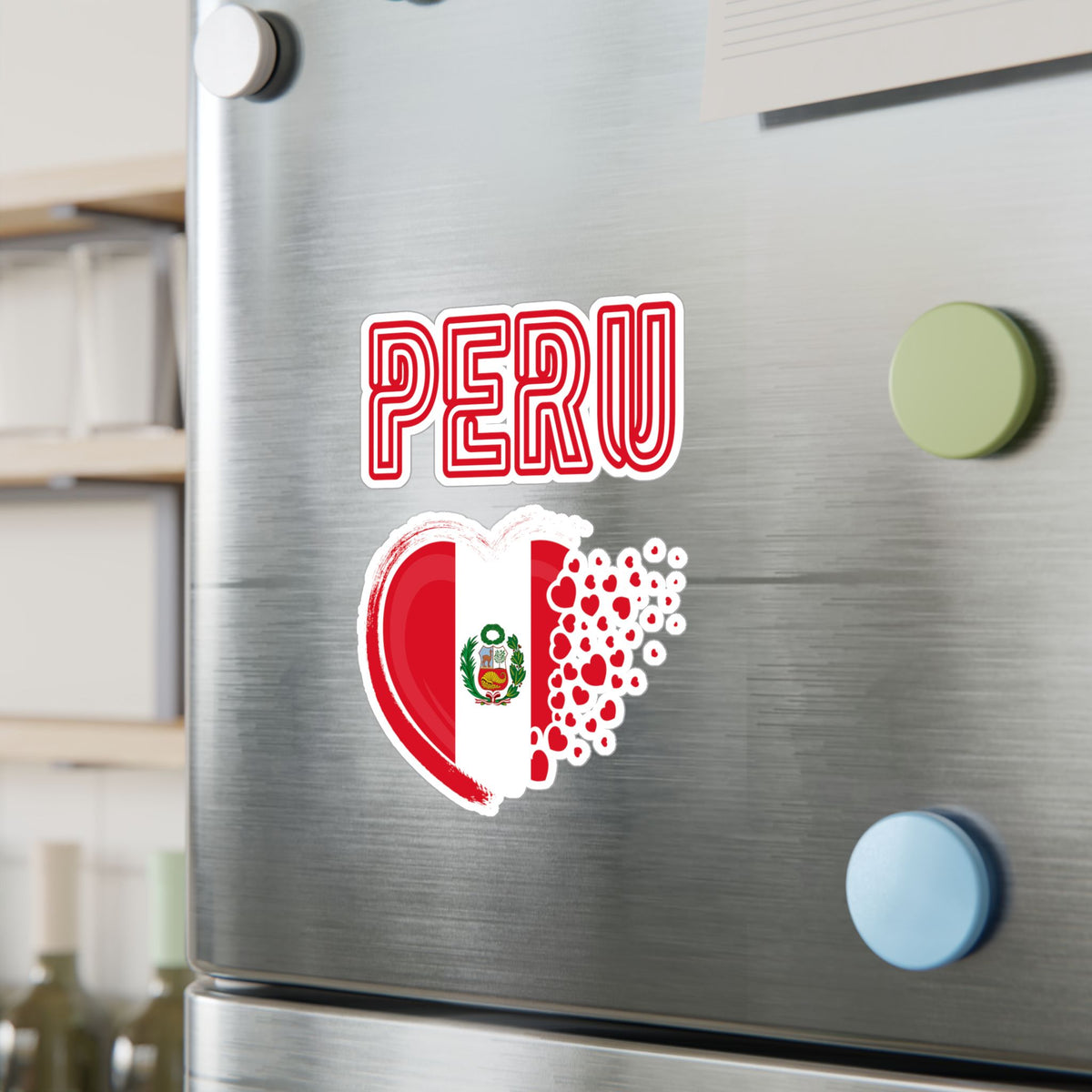 Best Peru Heart Flag Sticker - Vinyl Decal