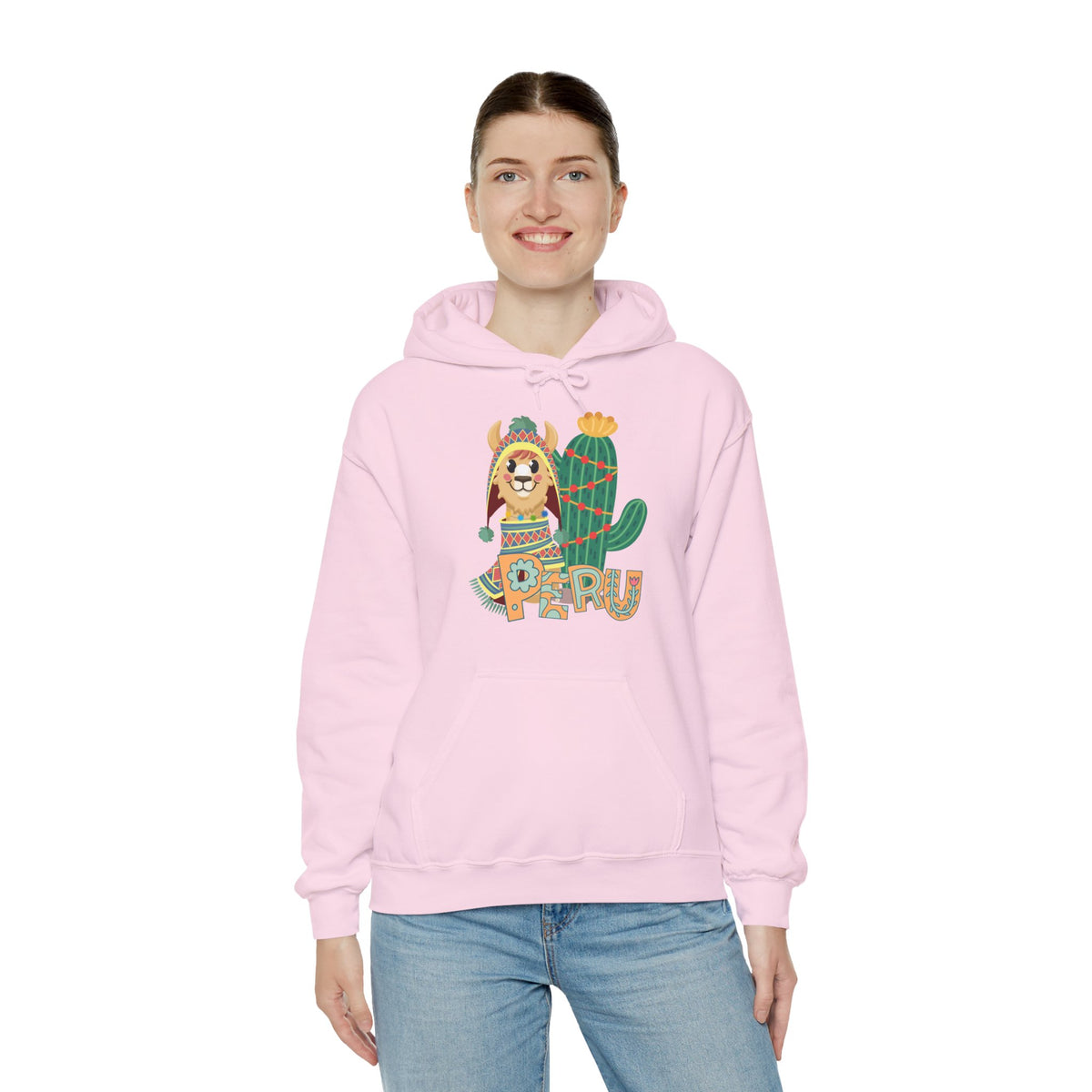 Best Peru Llama Cactus Hoodie - Peruvian Pullover