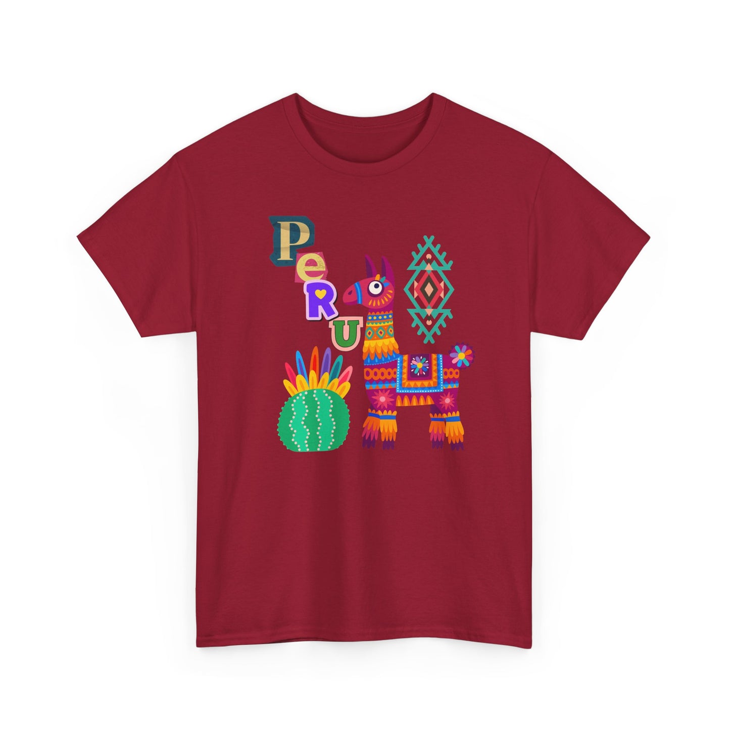 Best Peruvian Llama T-Shirt USA Colorful Peru Pride Unisex Te