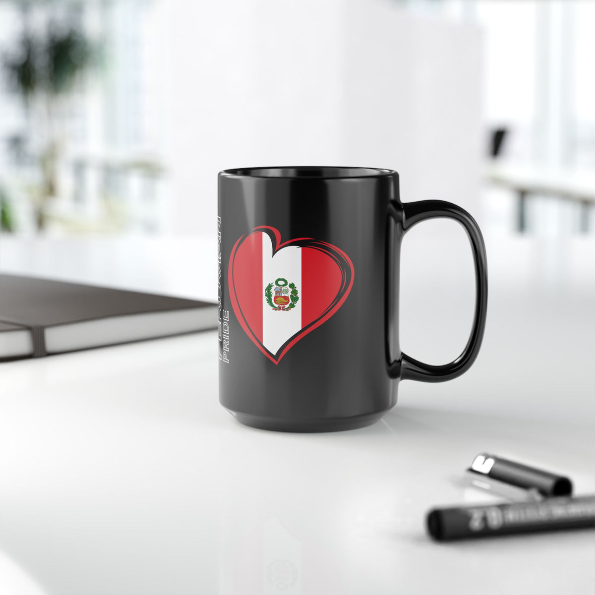 Best Peruvian Black Coffee Mug "Peru Flag"