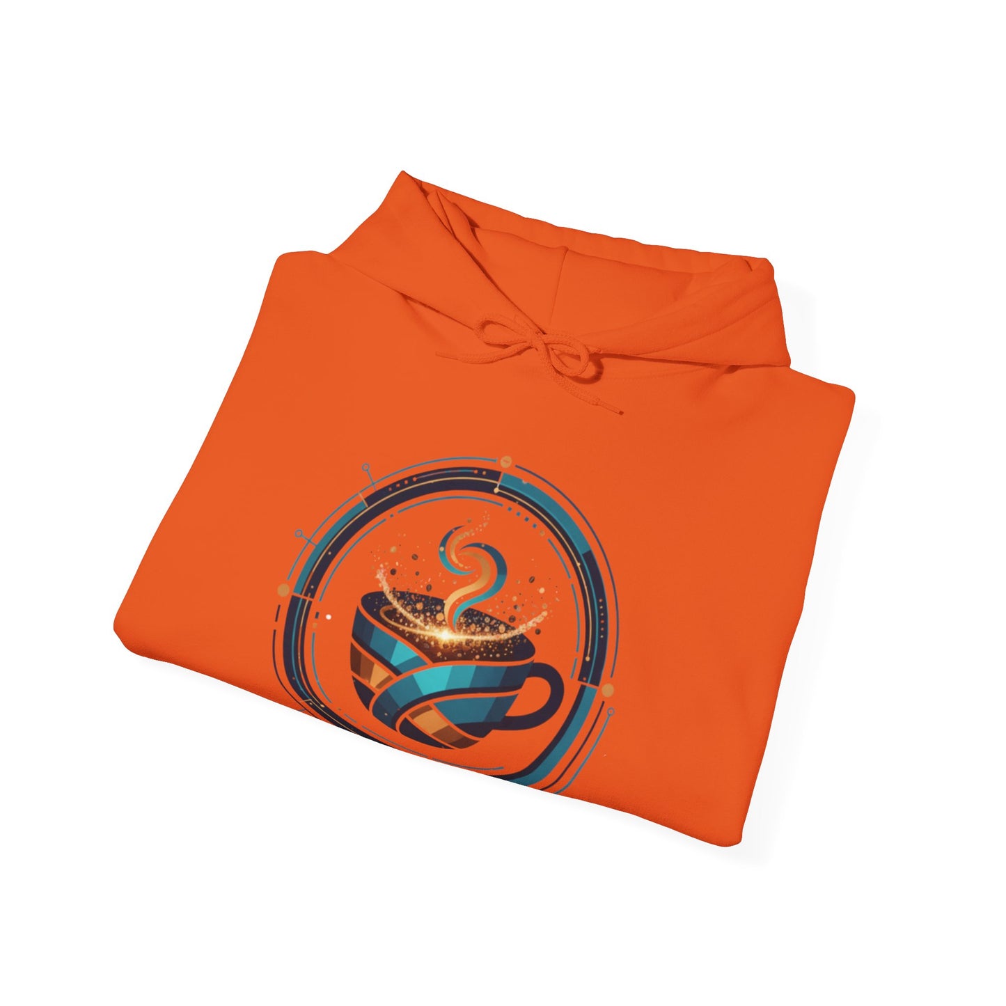 🔵☕ Futuristic Coffee Cup Hoodie USA | Tech-Inspired Coffee Hoodie