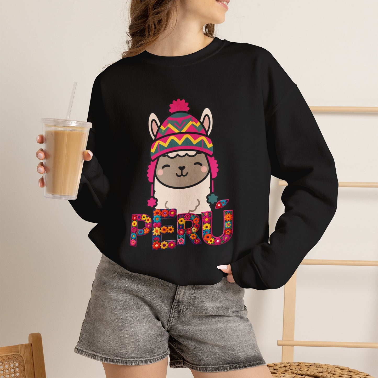 Best Peru Llama Chullo Sweatshirt - Cute Peruvian Tee