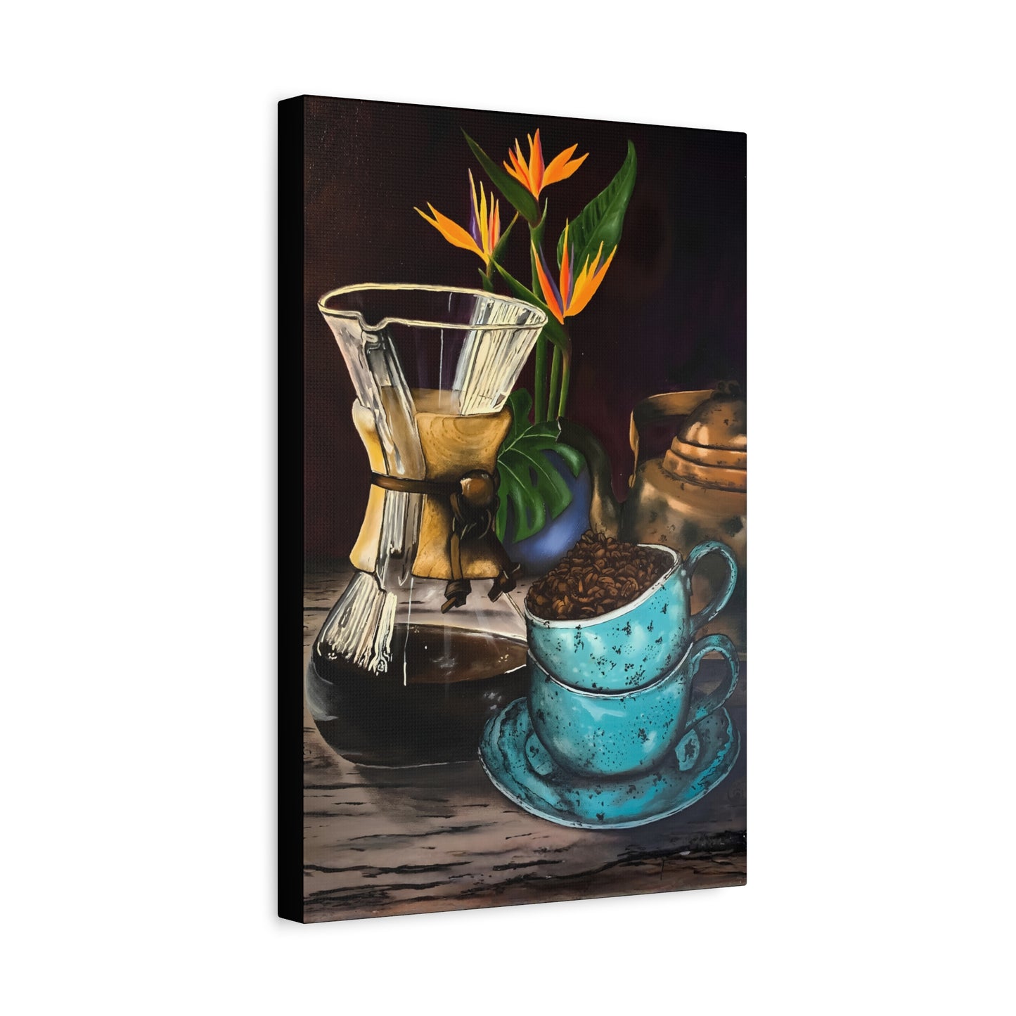 Chemex & Blue Cup — Coffee Art Print