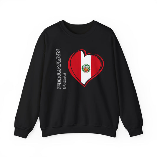 Best Peruvian Pride Sweatshirt - Peru Flag Heart Gift
