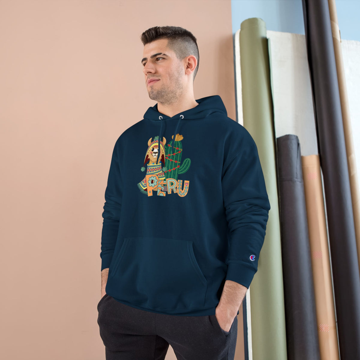Best Peru Llama Cactus Champion Hoodie USA
