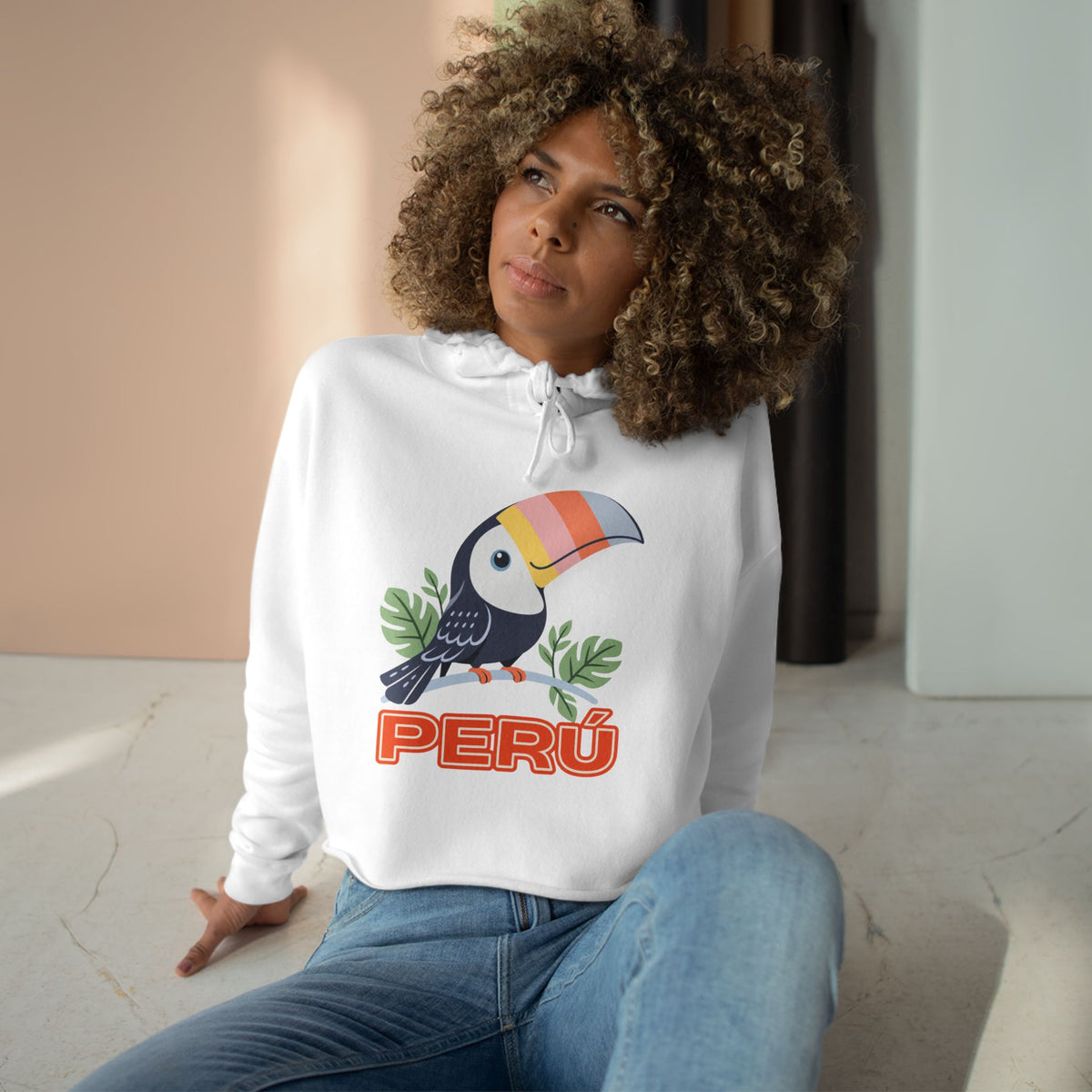 Best Pastel Toucan Peru Crop Hoodie - Cute Amazon Bird Gift